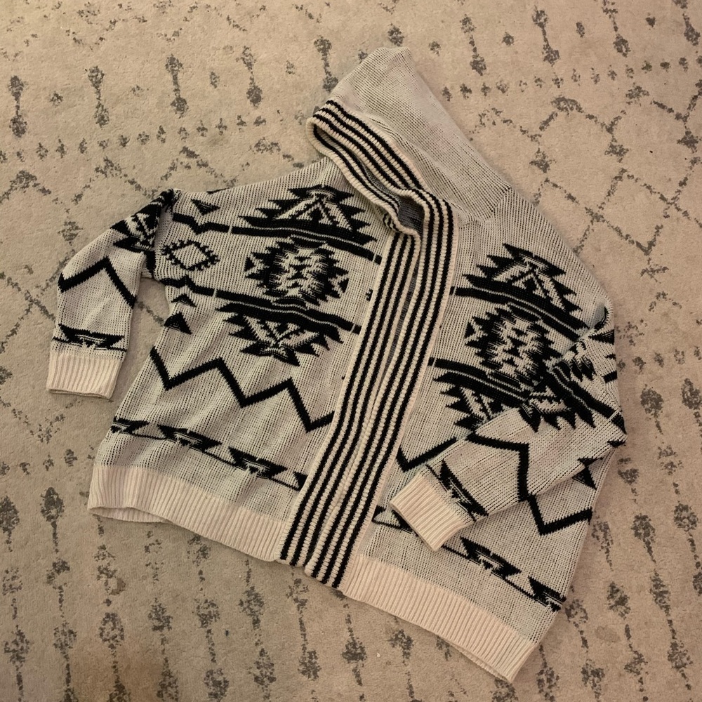 Urban Outfitters Oversized Hooded Tribal Cardigan